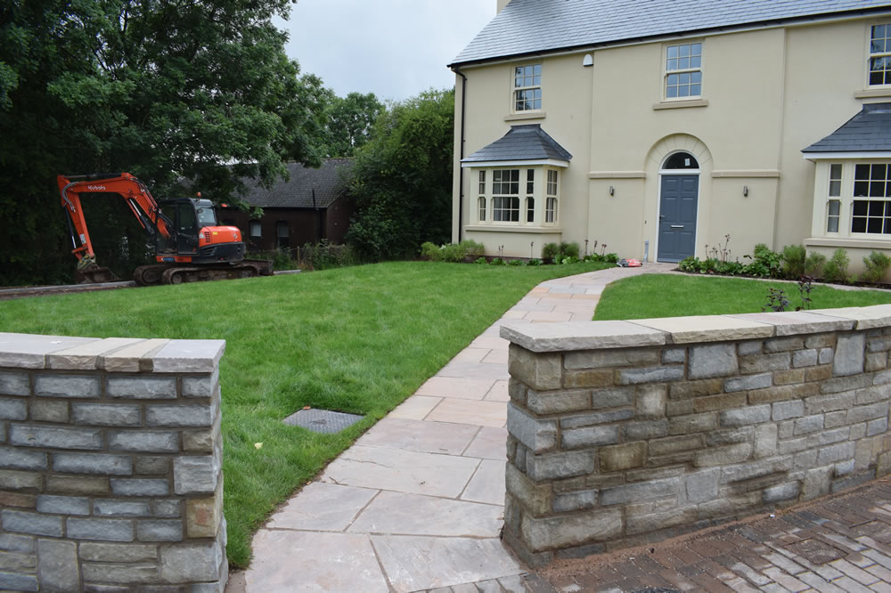 hard and soft landscaping for house builders Monmouthshire