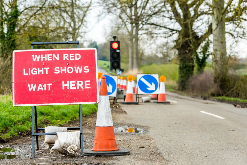 Streetworks for new housing development South Wales